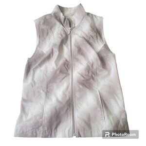 Zenergy by Chico's womens vest Size 0 / US Small full zip pockets cream color